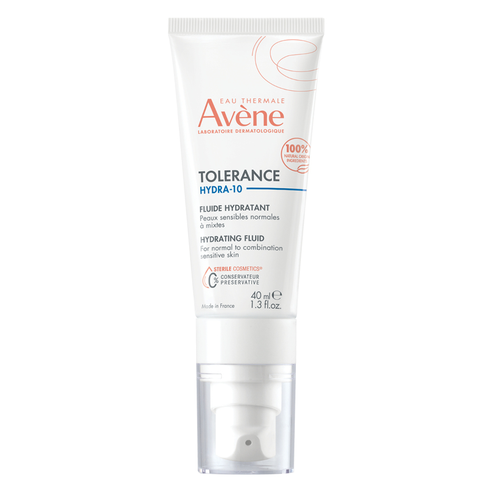 Avene Tolerance Hydra-10 Hydrating Fluid 40ml - Hyaluronic Acid Moisturiser