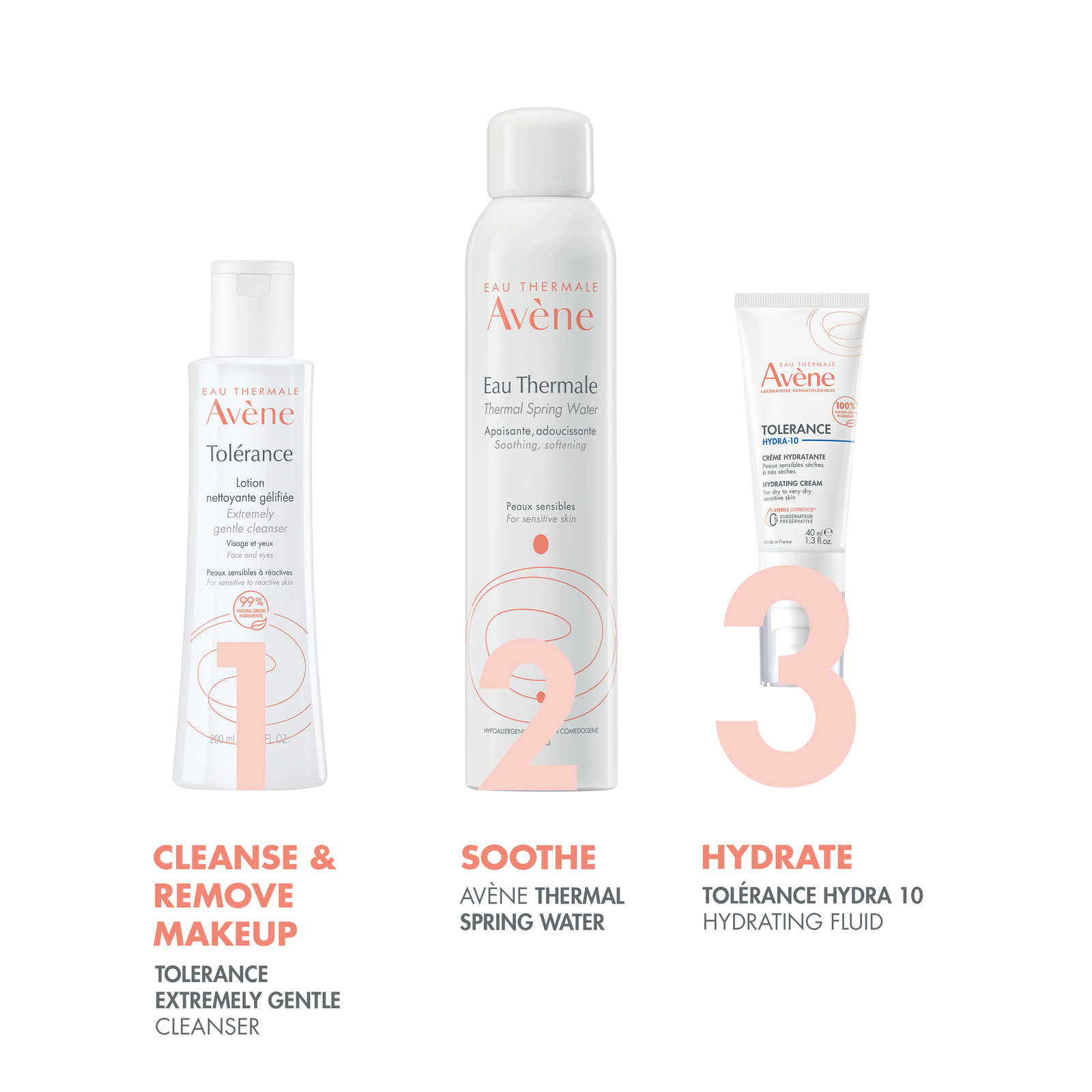 Avène Tolerance Hydra-10 Hydrating Fluid 40ml - Hyaluronic Acid Moisturiser