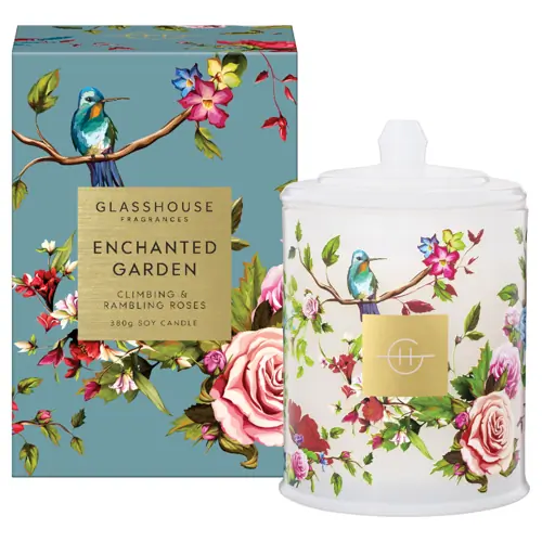 Glasshouse Fragrances 380g Candle - Mother's Day - Enchanted Garden - 24
