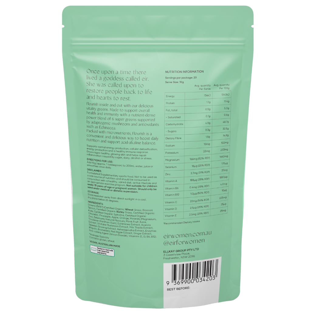Eir Women Flourish Vitality Greens 200g