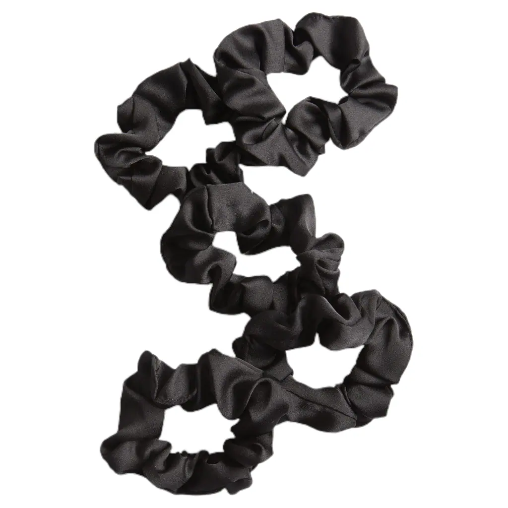 Kitsch Satin Sleep Scrunchies - Black