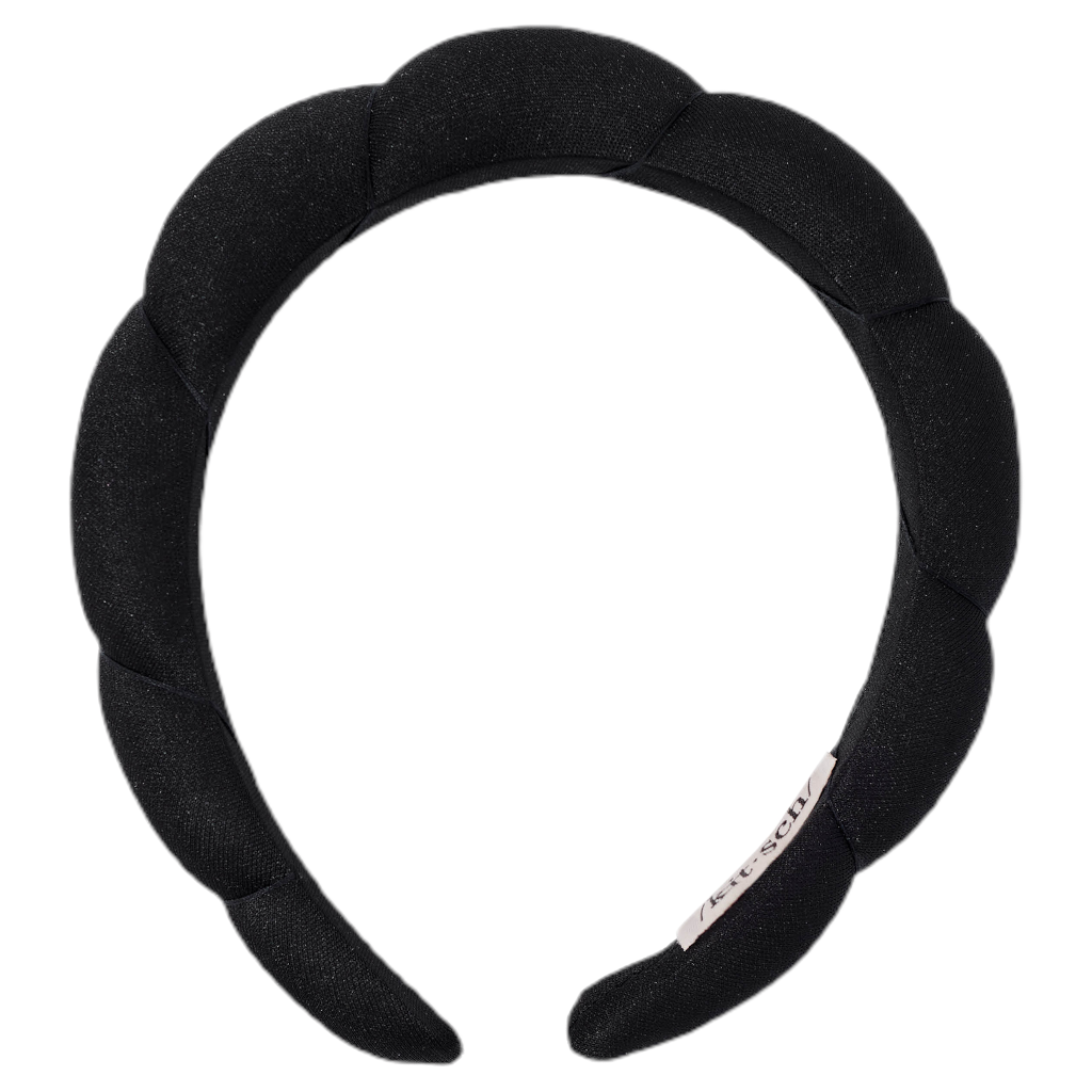 Kitsch Recycled Fabric Puffy Headband 1pc- Black