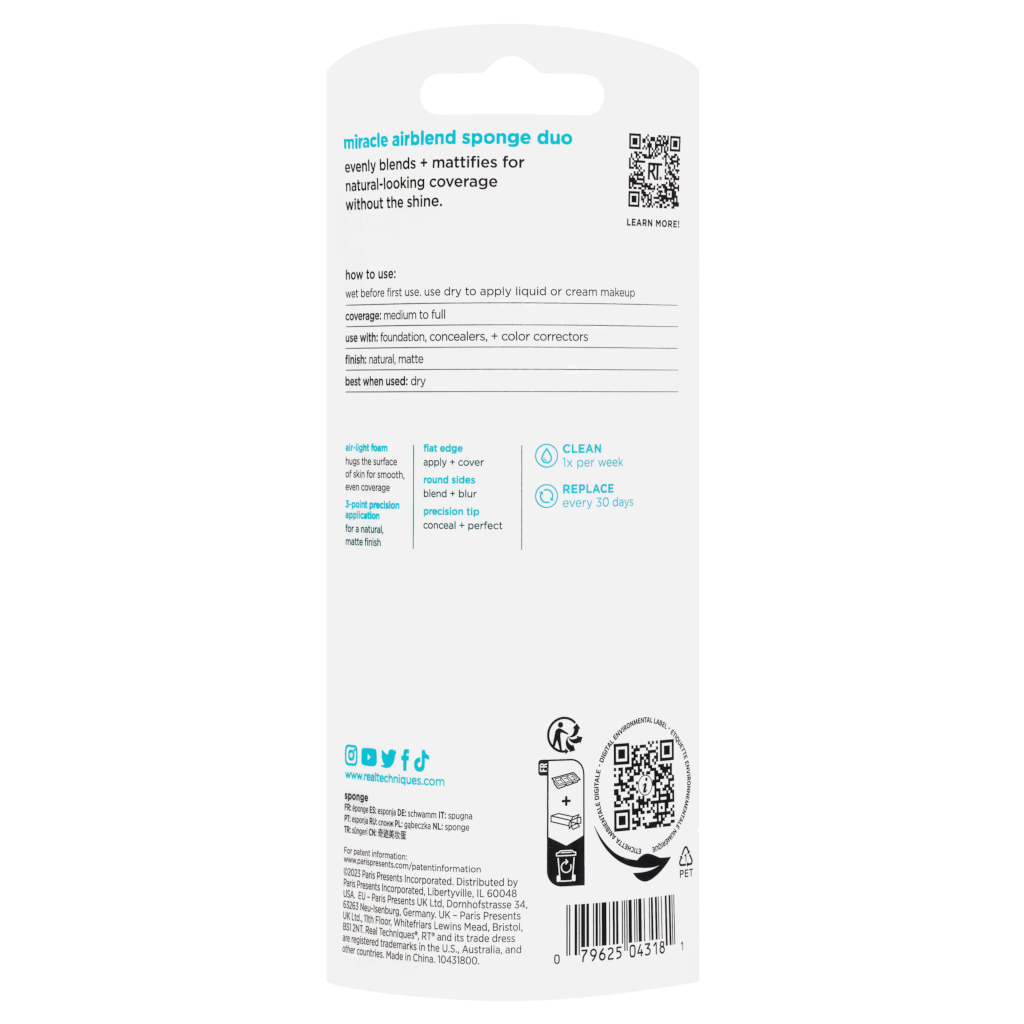 Real Techniques Miracle Airblend Sponge 2Pk