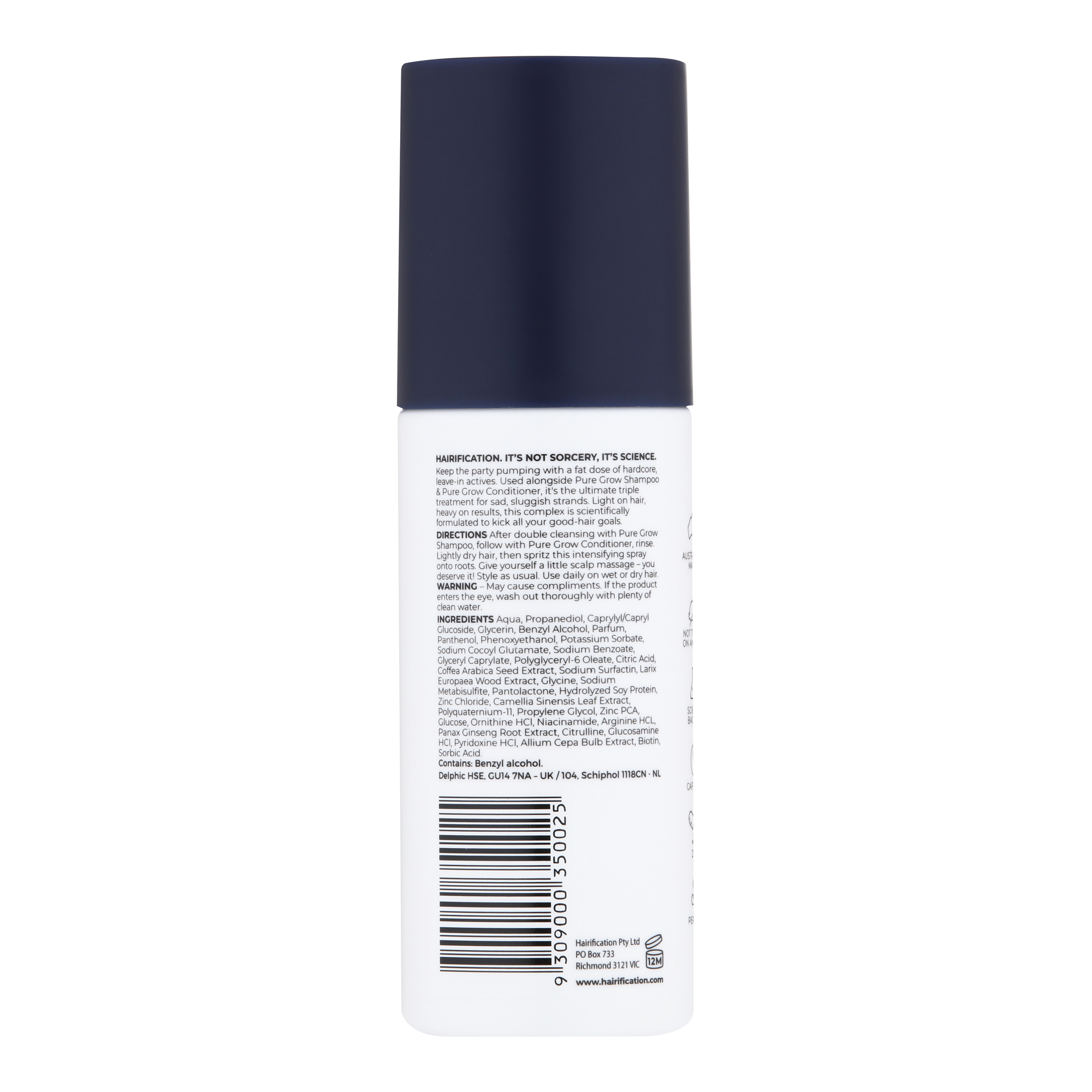 Hairification Pure Grow Intensifying Spray 150ml