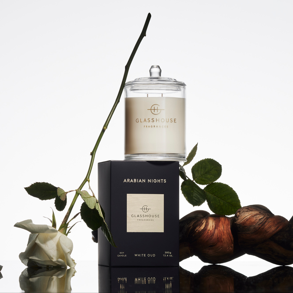 Glasshouse Fragrances ARABIAN NIGHTS 380g Soy Candle NZ Adore Beauty