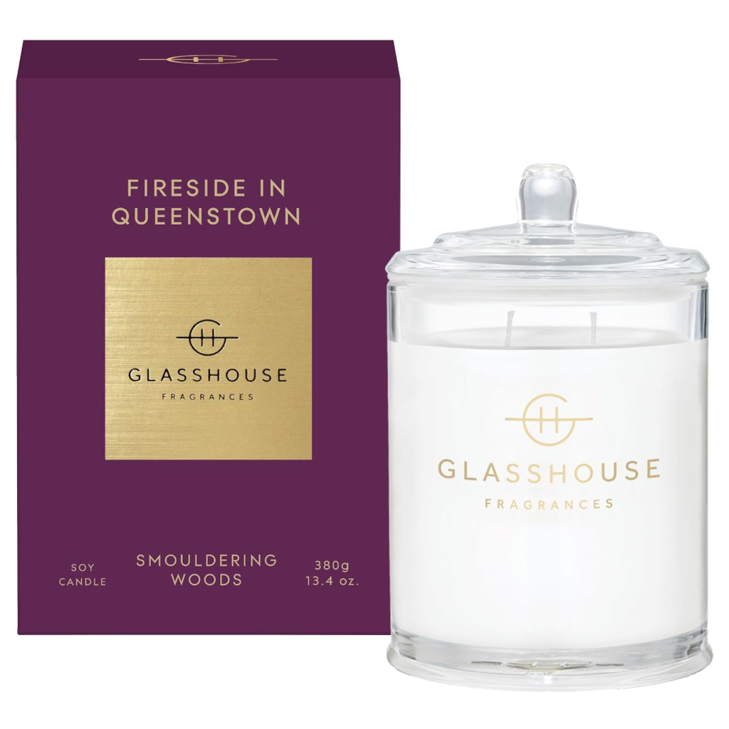 Glasshouse Fragrances Fireside in Queenstown 380g Soy Candle NZ