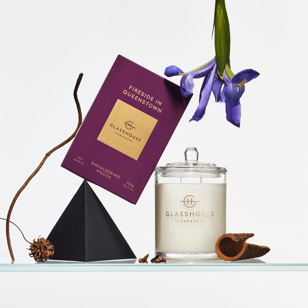 Glasshouse Fragrances Fireside in Queenstown 380g Soy Candle NZ