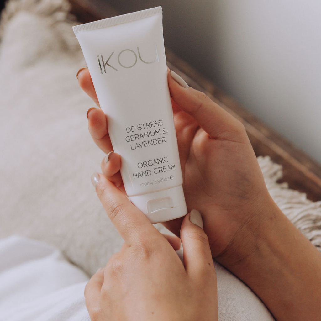 IKOU De-Stress Geranium & Lavender Organic Hand Cream 100ml