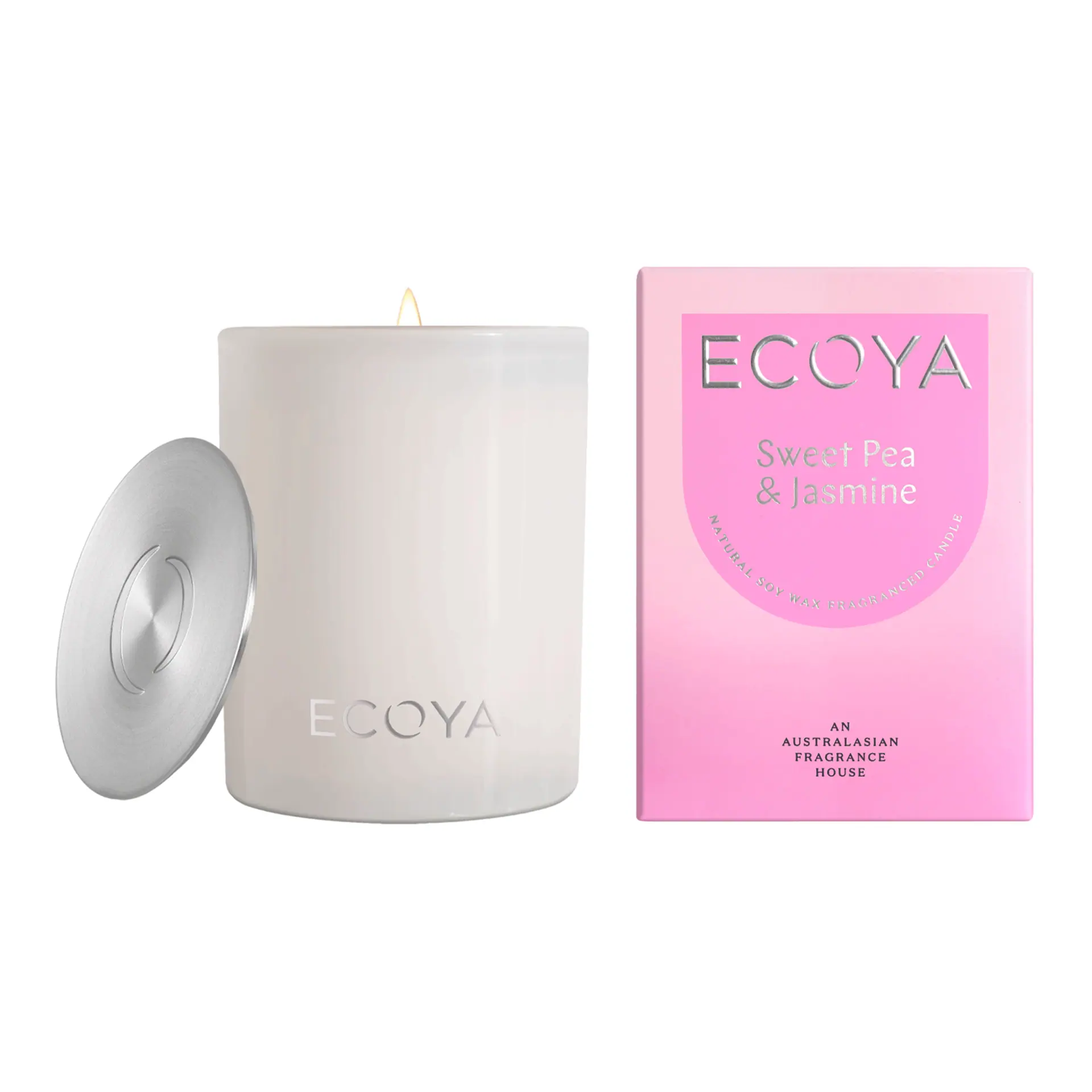 ECOYA Sweet Pea & Jasmine Madison Candle 400g
