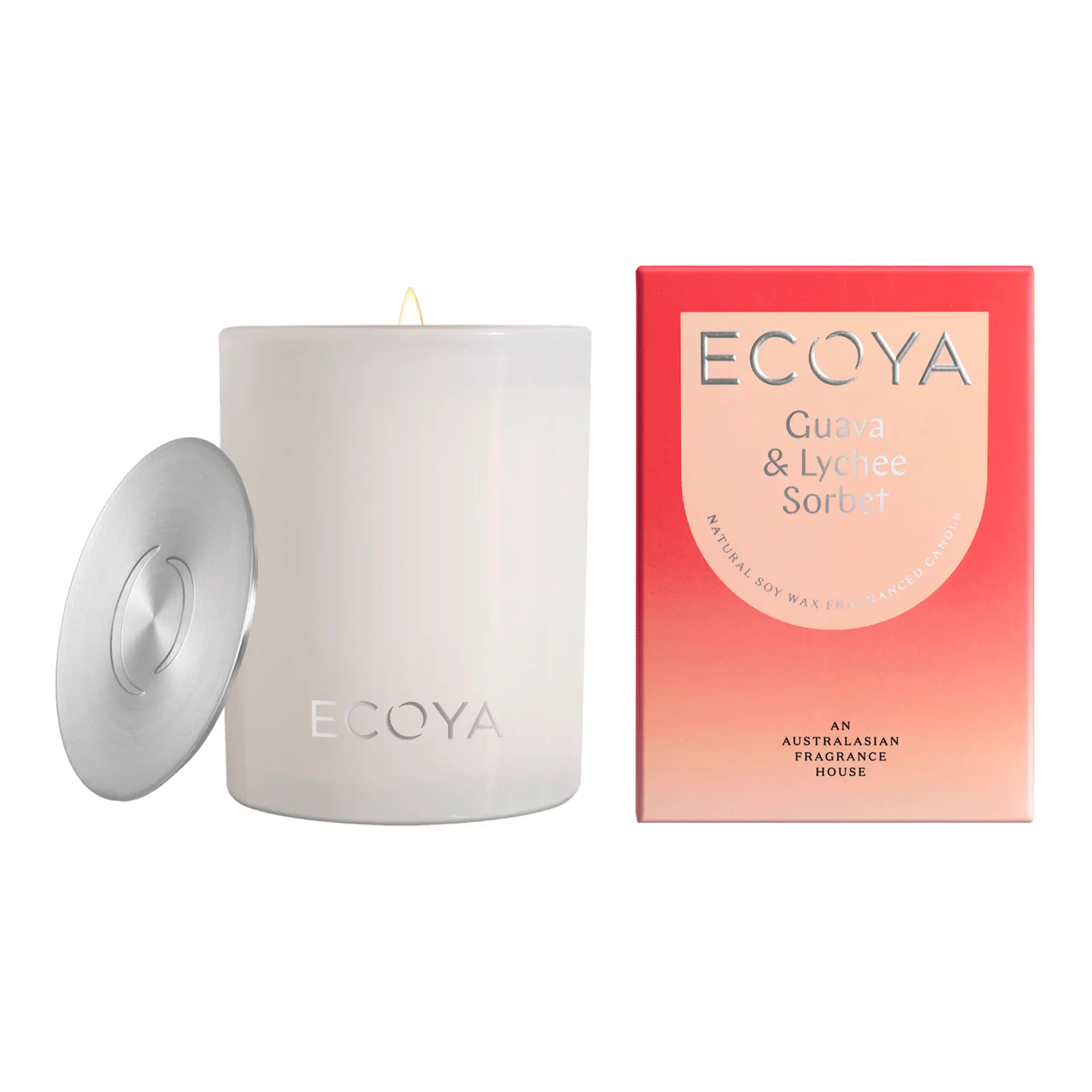 ECOYA Guava & Lychee Sorbet Madison Candle 400g