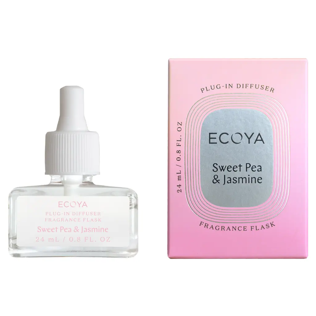 ECOYA Sweet Pea & Jasmine Plug-In Diffuser Fragrance Flask