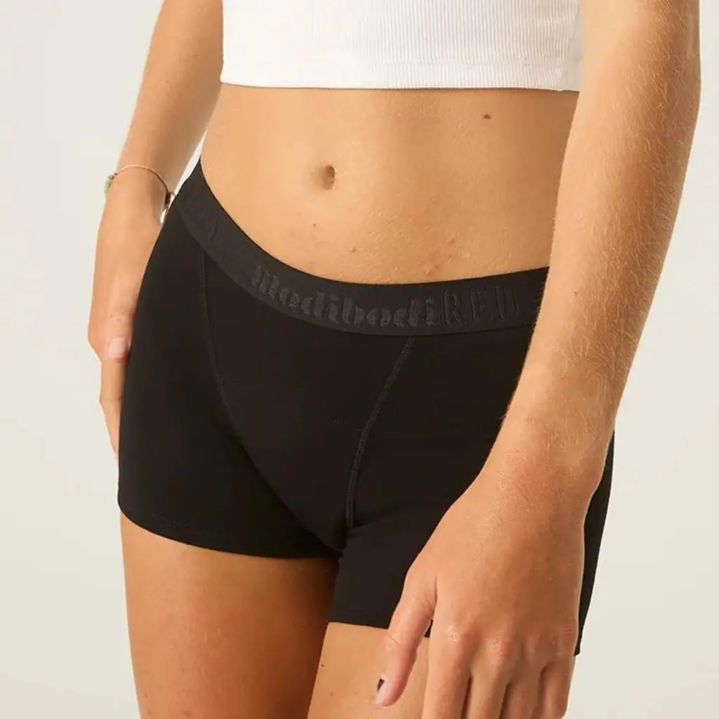Modibodi Teen Hipster Boyshort Moderate-Heavy Black
