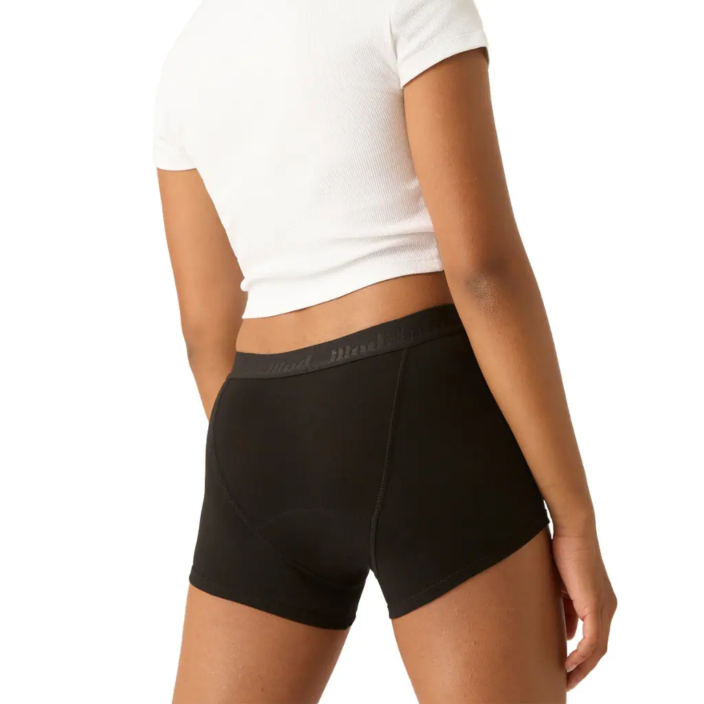Modibodi Teen Hipster Boyshort Super-Overnight Black