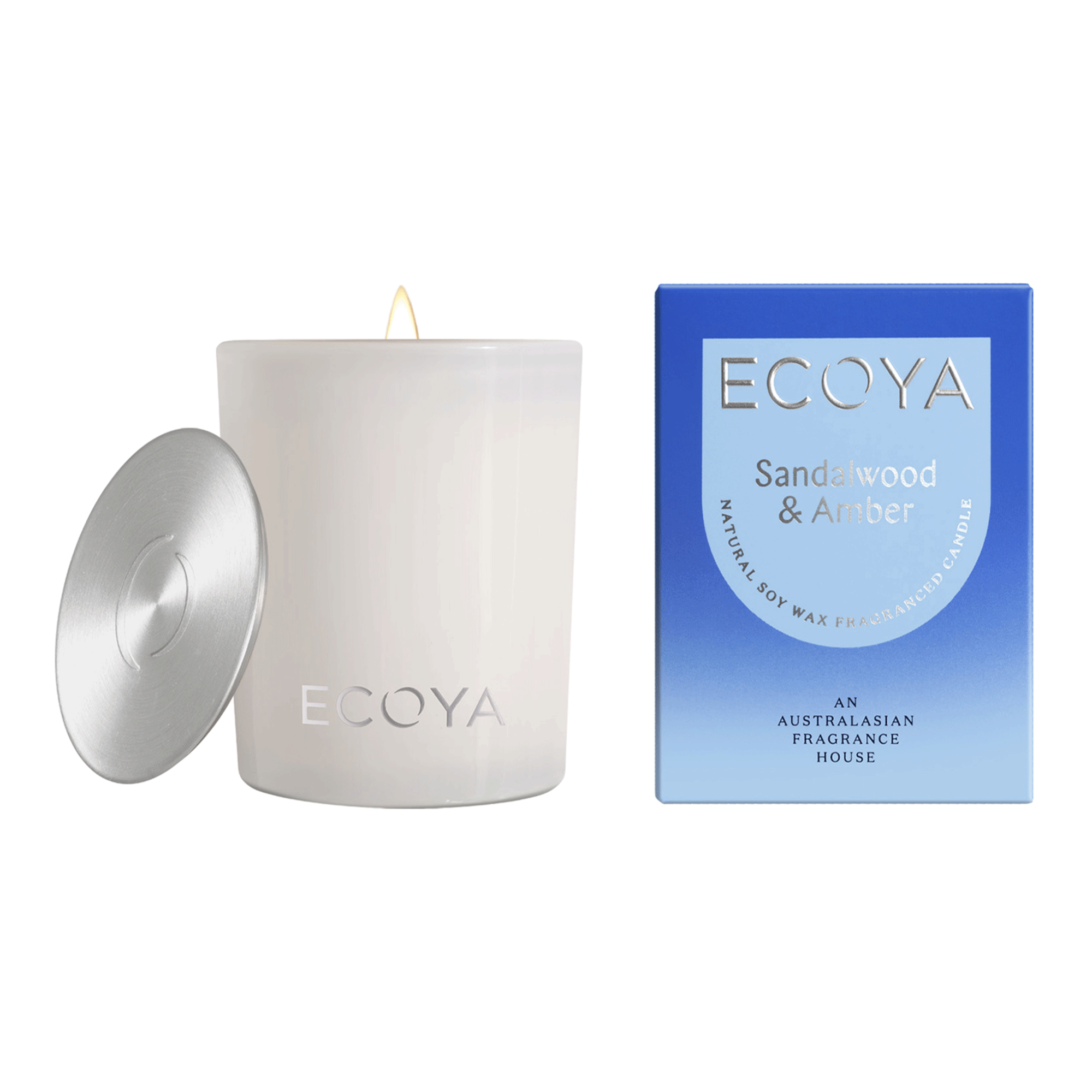 ECOYA Sandalwood & Amber Mini Madison Candle 80g