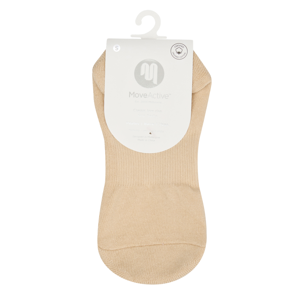 MoveActive Classic Low Rise Grip Socks - Almond