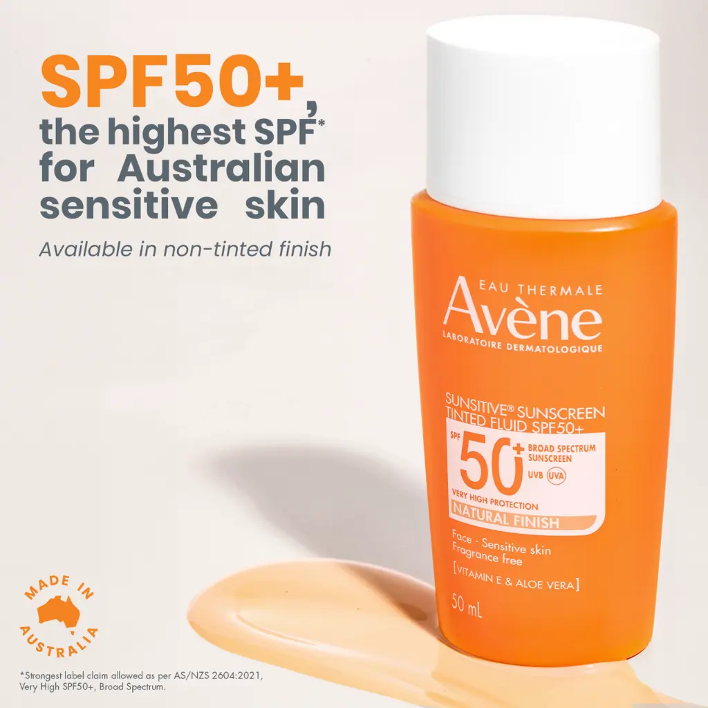 Avène Sunsitive Tinted Fluid Facial Sunscreen SPF 50+ 50ml