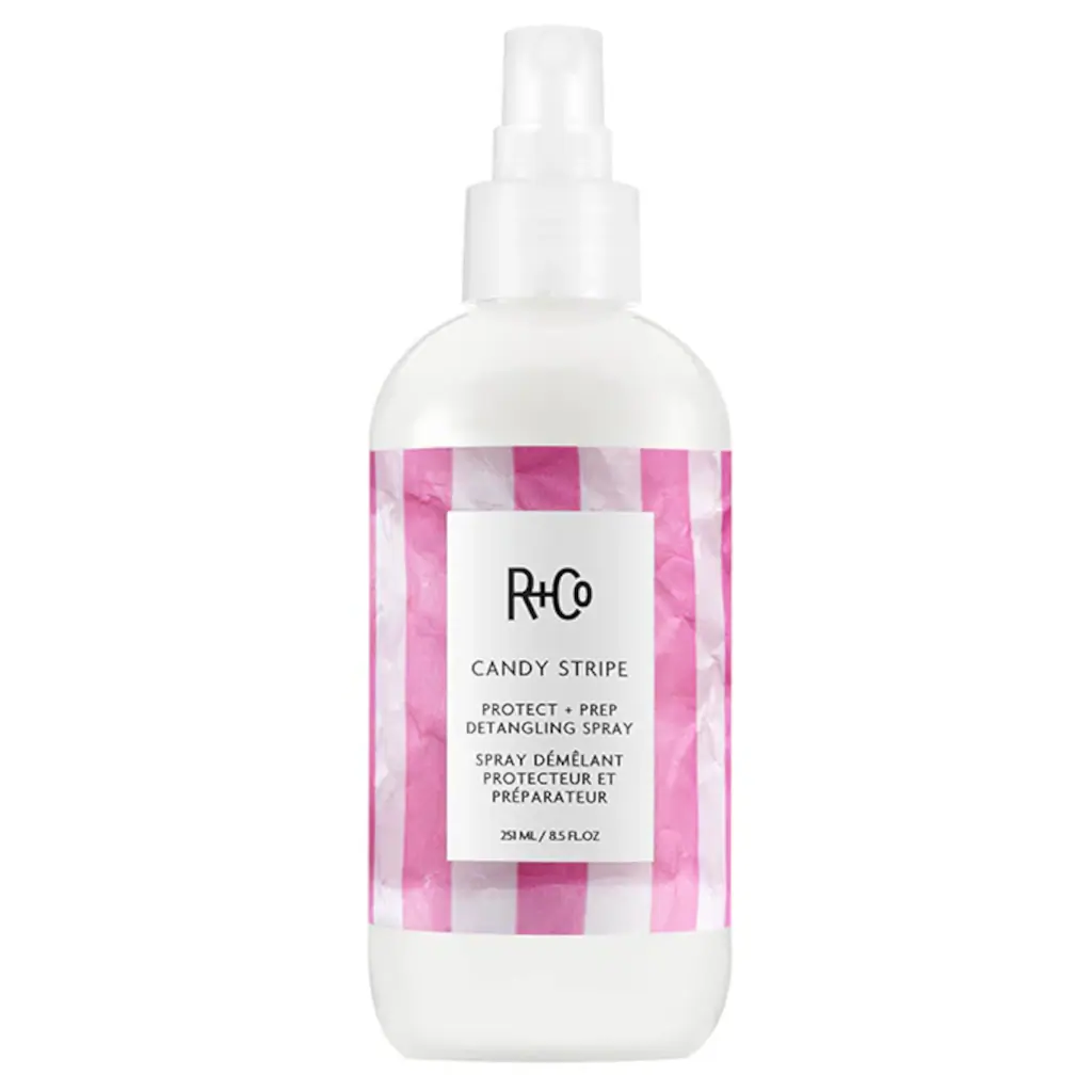 R+Co Candy Stripe Protect + Prep Detangling Spray