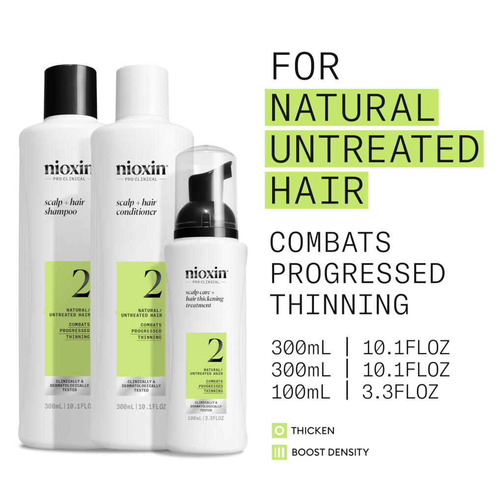 Nioxin Scalp + Hair Thickening System 2 - Natural Hair with Progressed Thinning