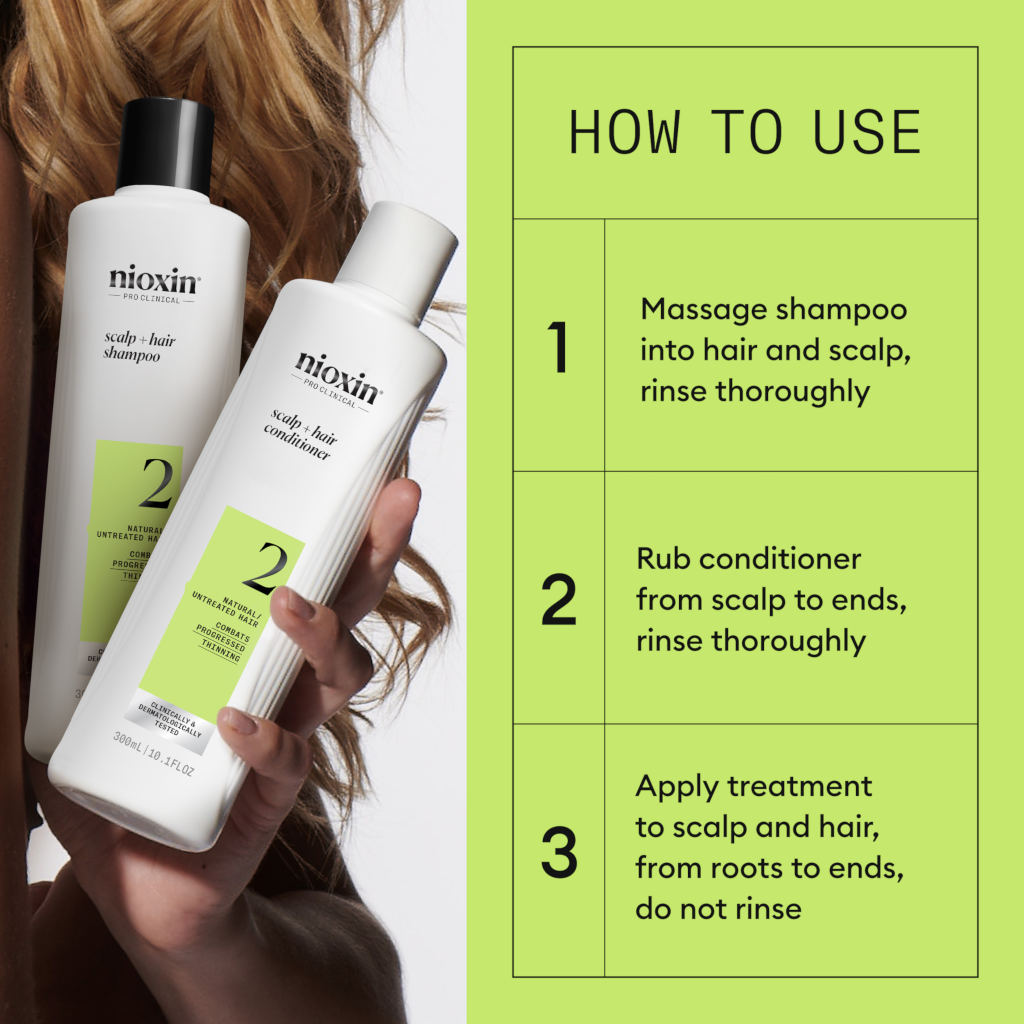 Nioxin Scalp + Hair Thickening System 2 - Natural Hair with Progressed Thinning