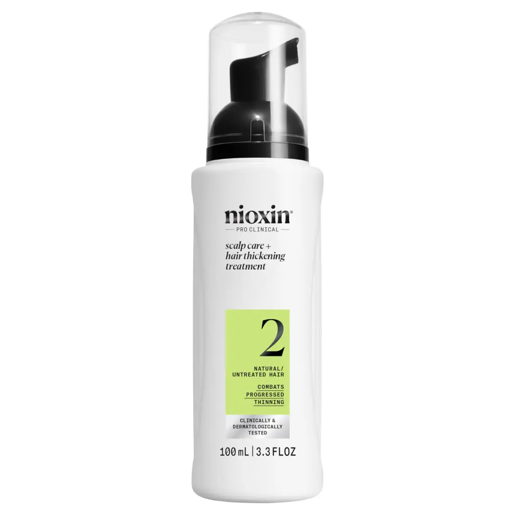 Nioxin System 2 Scalp + Hair Thickening Treatment - Serum for Natural Hair with Progressed Thinning,