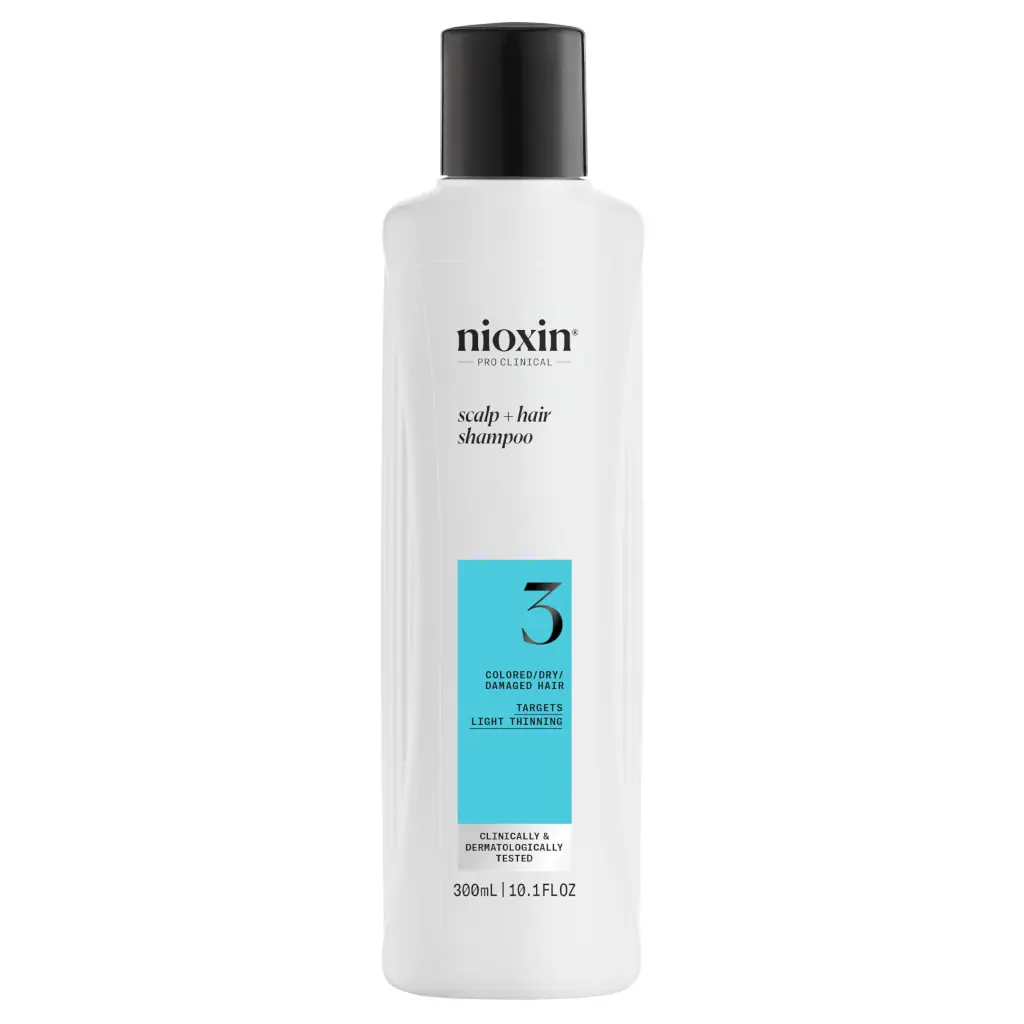 Nioxin System 3 Scalp + Hair Shampoo - Hair Thickening Shampoo For Damaged Hair with Light Thinning,