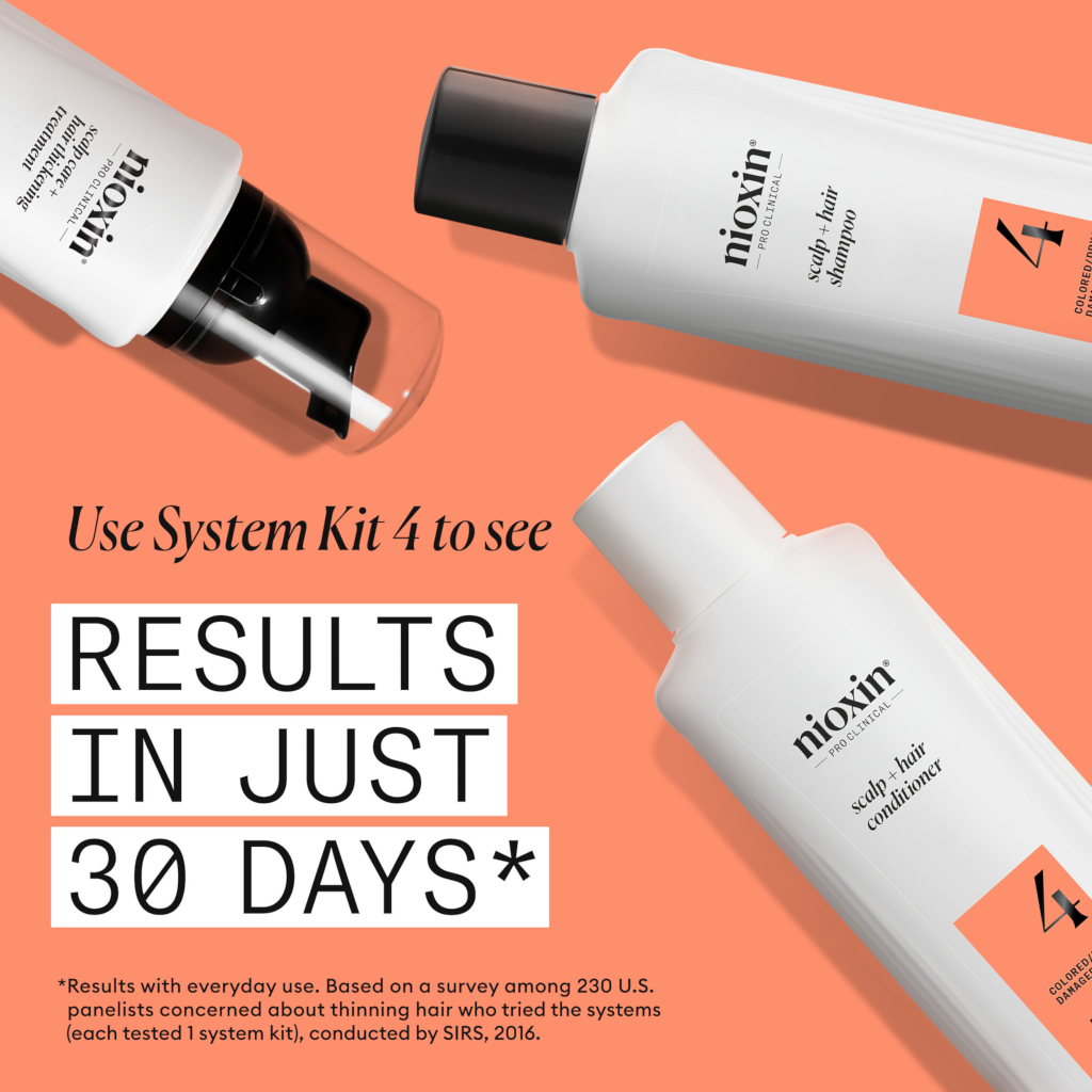 Nioxin System 4 Scalp + Hair Shampoo - Hair Thickening Shampoo For Damaged Hair with Progressed Thin