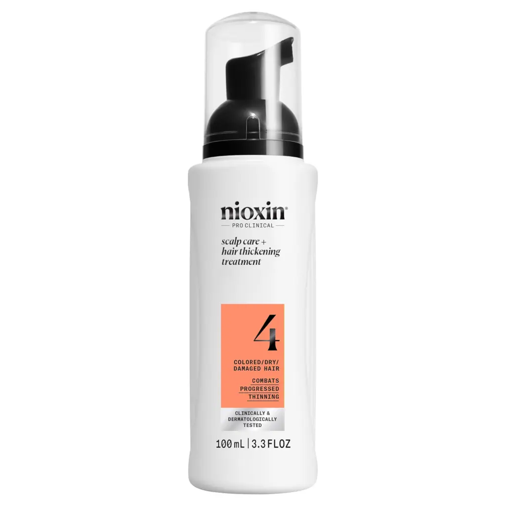 Nioxin System 4 Scalp + Hair Thickening Treatment- Serum for Damaged Hair with Progressed Thinning,