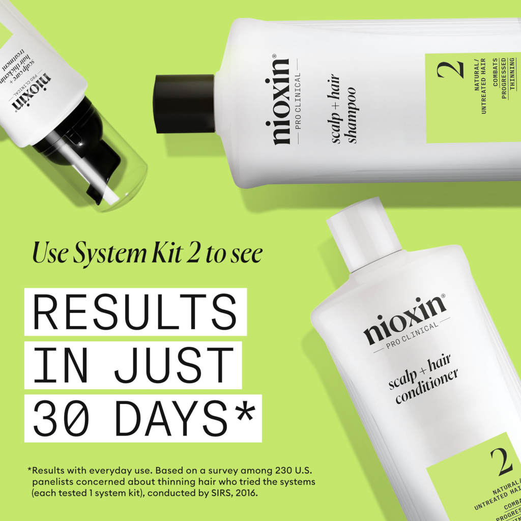 Nioxin System 2 Scalp + Hair Conditioner - Hair Thickening Conditioner for Natural Hair with Progres