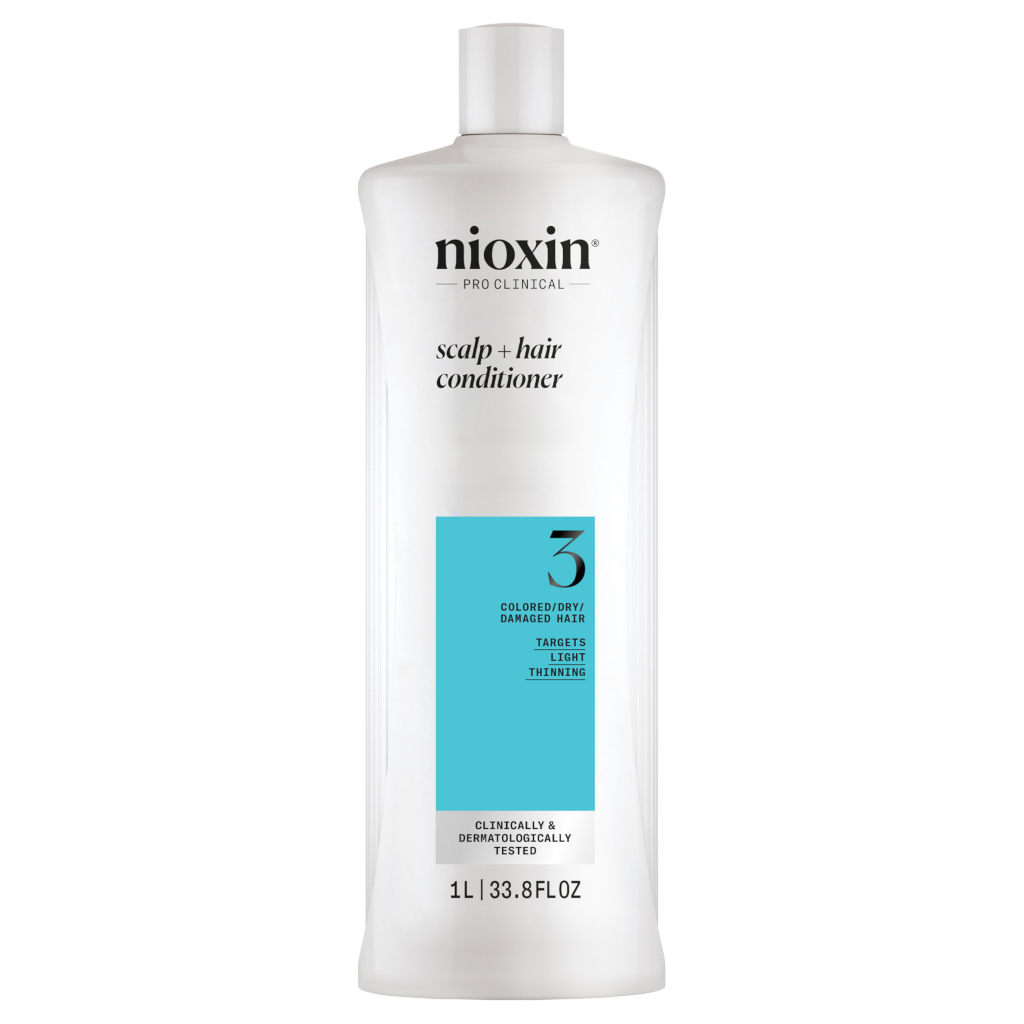 Nioxin System 3 Scalp + Hair Conditioner - Hair Thickening Conditioner for Damaged Hair with Light T