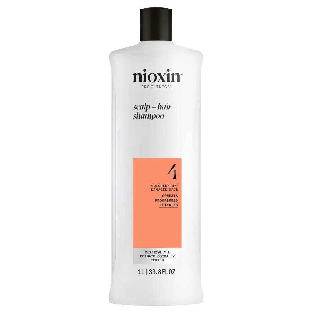 Nioxin System 4 Scalp + Hair Shampoo - Hair Thickening Shampoo For Damaged Hair with Progressed Thin