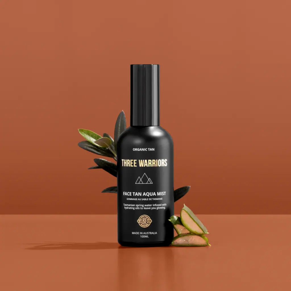 Three Warriors Face Tan Aqua Mist