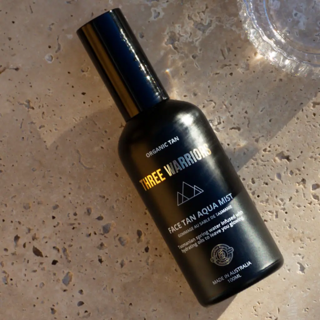 Three Warriors Face Tan Aqua Mist