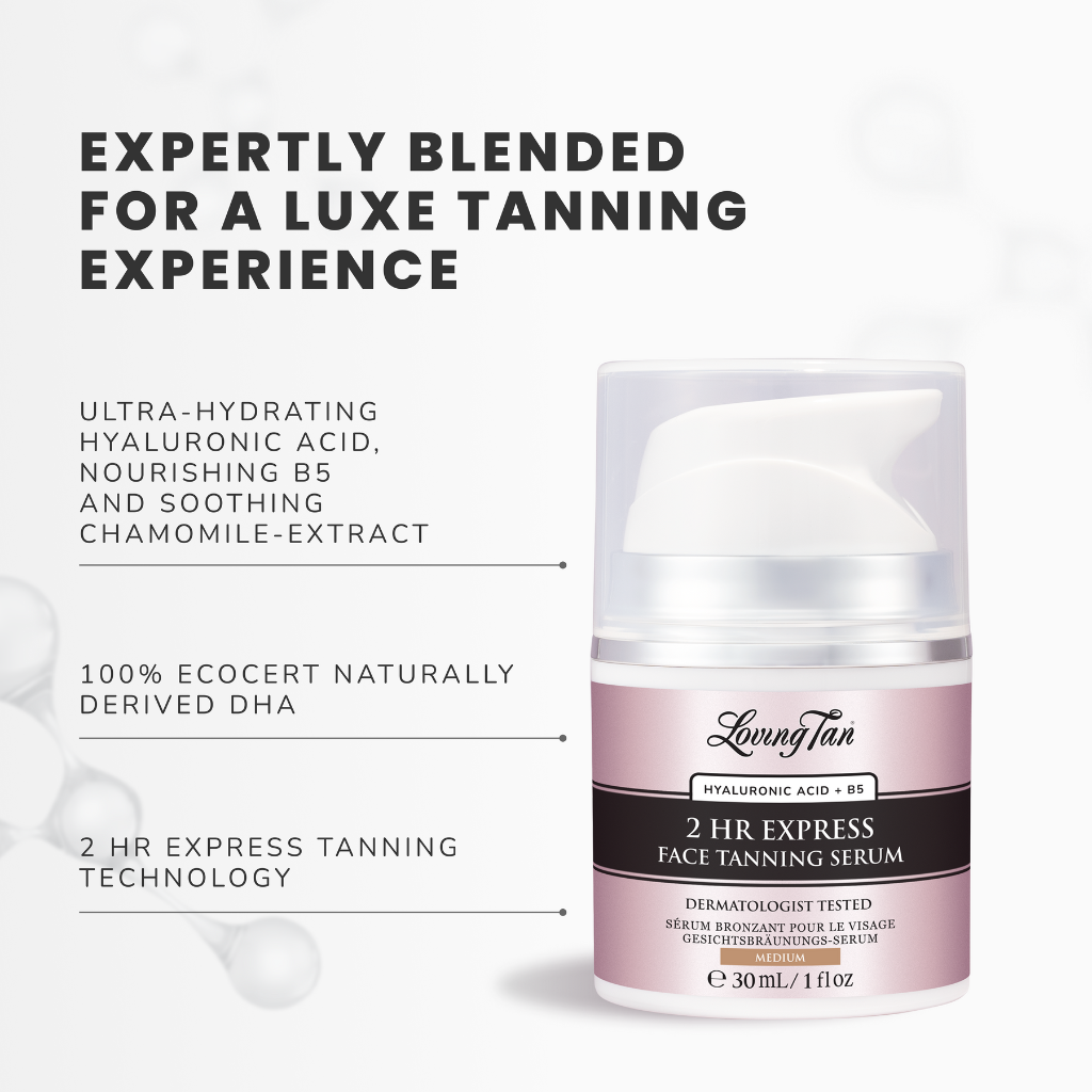 Loving Tan 2 HR Express Face Tanning Serum Medium 30ml