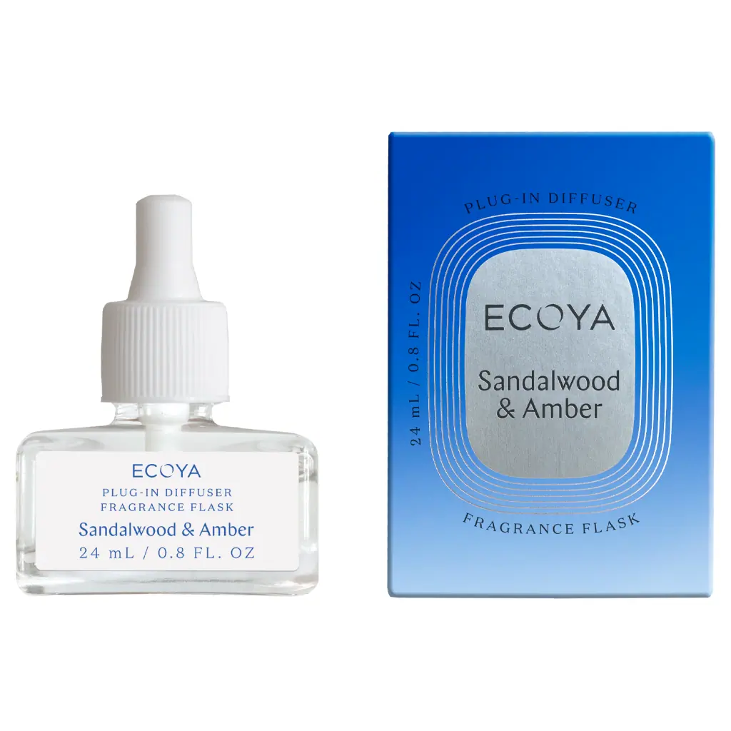 ECOYA Sandalwood & Amber Plug-In Diffuser Fragrance Flask