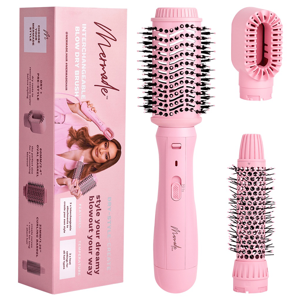 Mermade Hair Interchangeable Blow Dry Brush NZ Adore Beauty