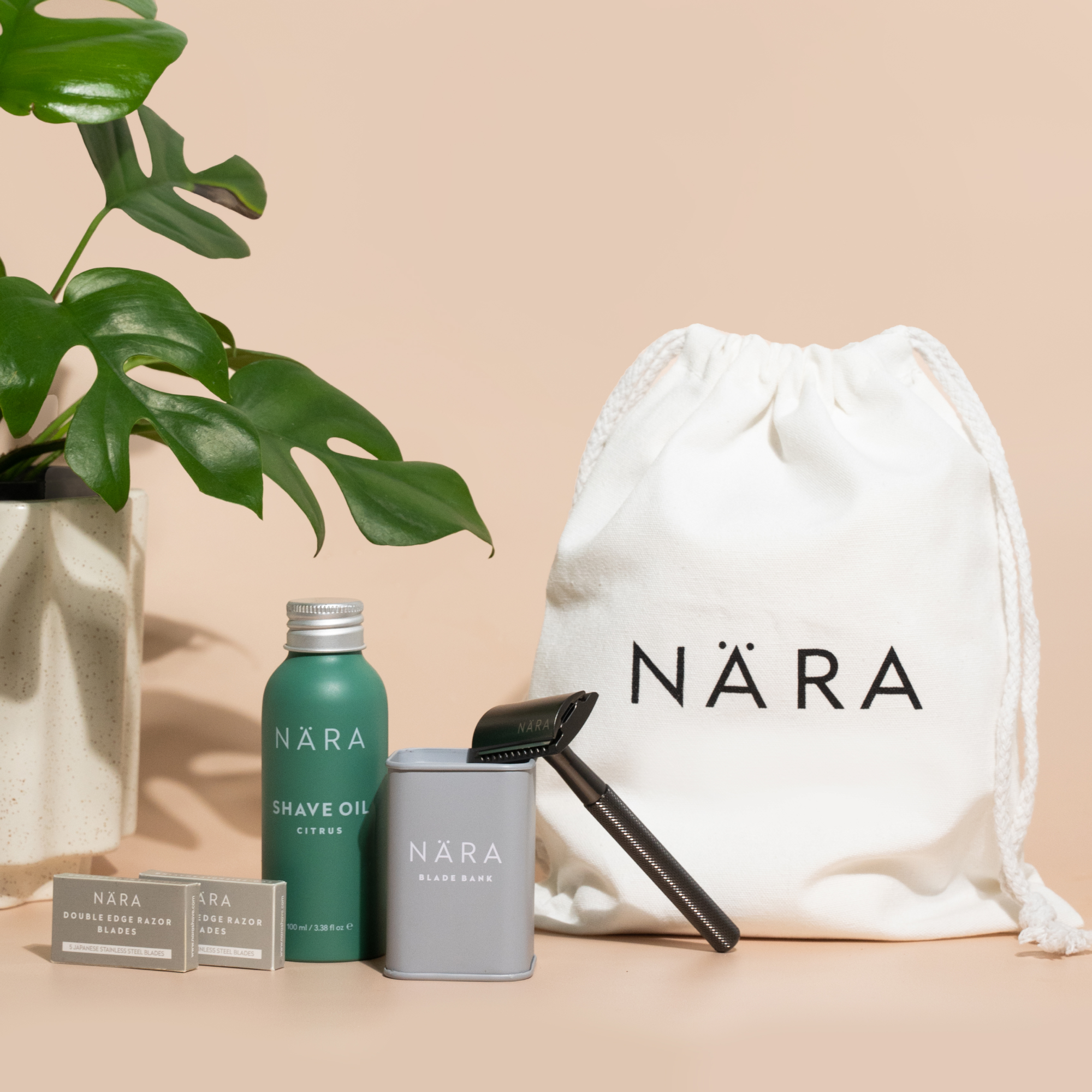 Nära Shaving Starter Kit -Matte Black