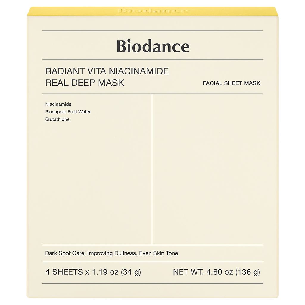 BIODANCE Radiant Vita Niacinamide Real Deep Mask 4pc