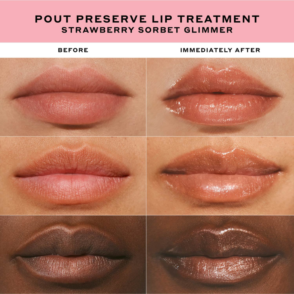 Ole Henriksen Pout Preserve Peptide Lip Treatment - Glimmer, Strawberry Sorbet