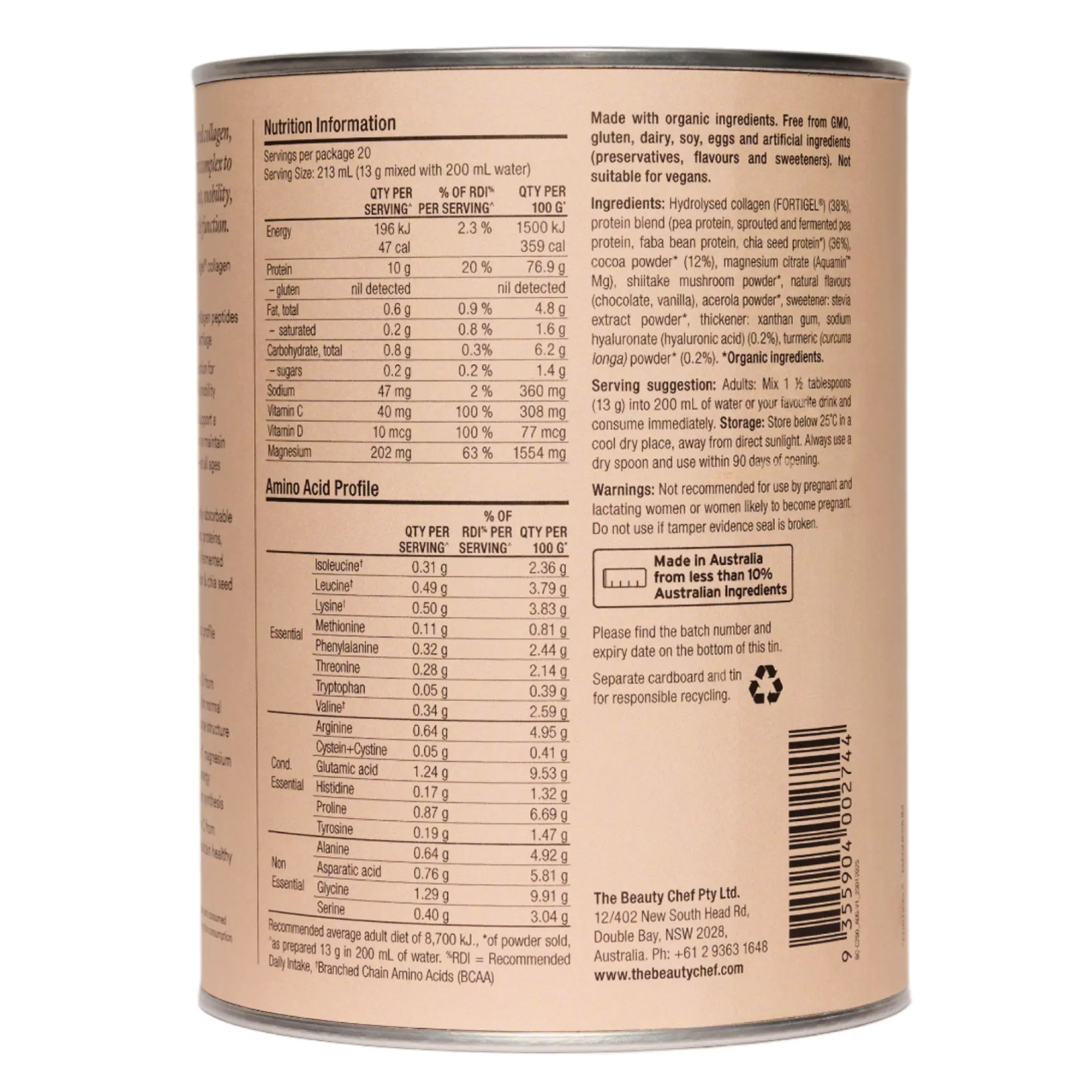 The Beauty Chef Body Collagen™ Chocolate
