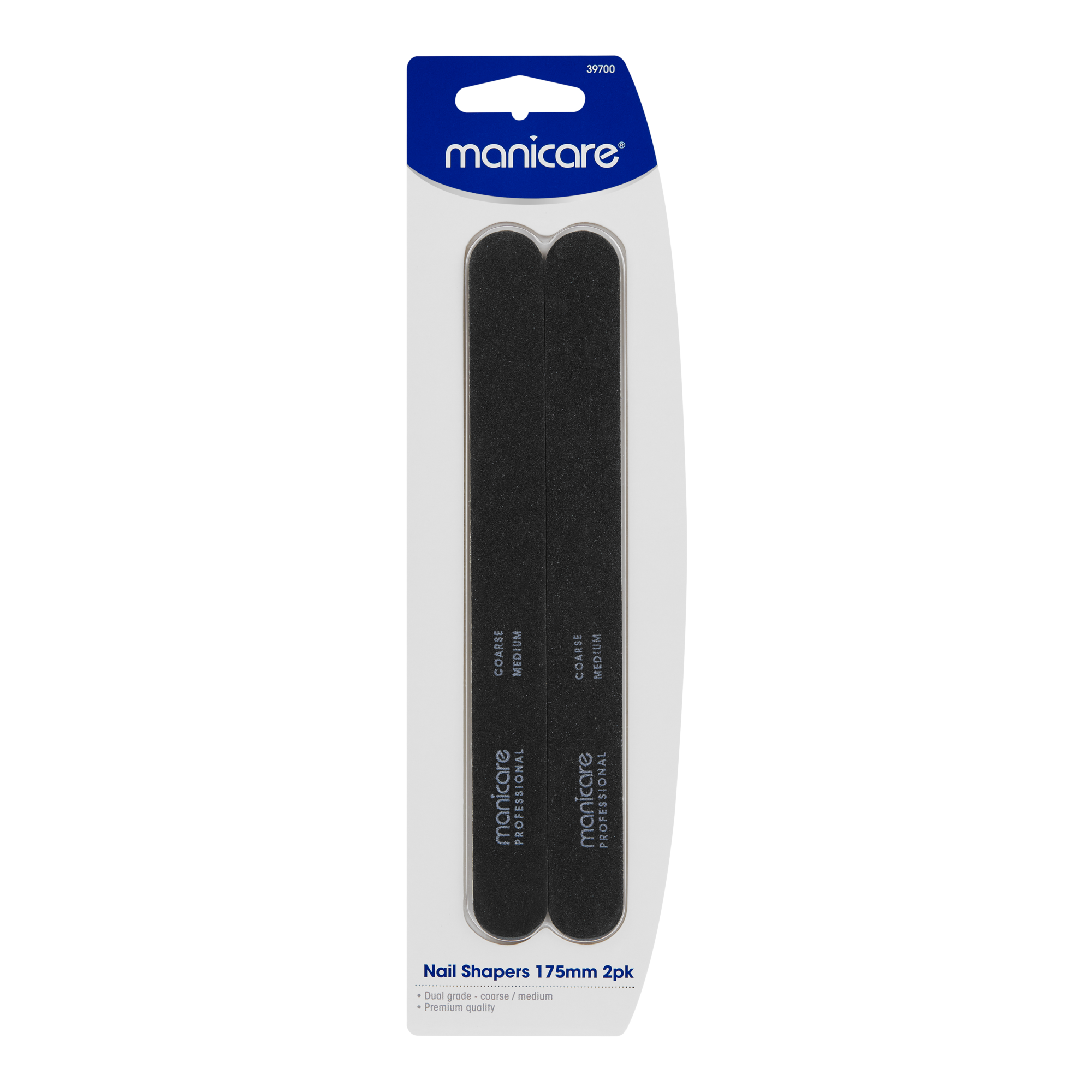 Manicare Nail Shapers, Coarse/Medium, 175mm Pk 2
