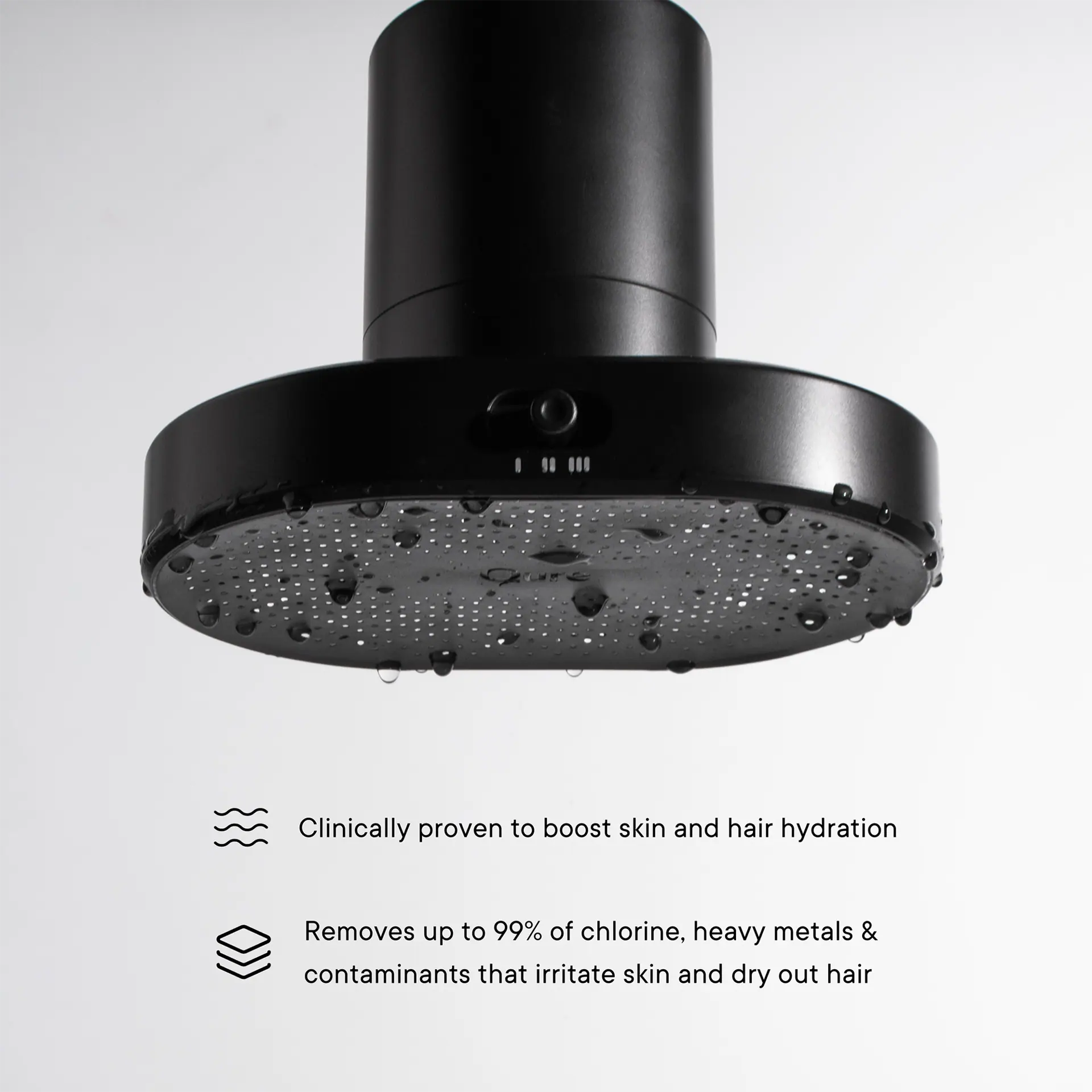 Qure Skincare Shower Filter Black
