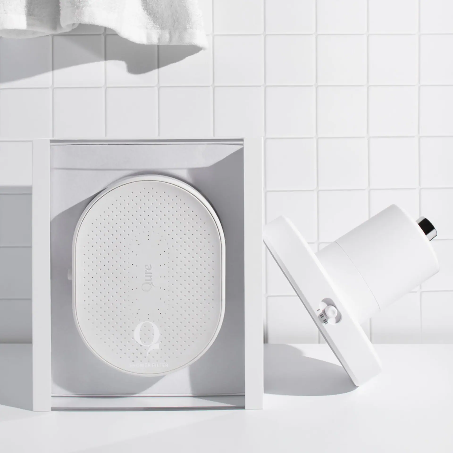 Qure Skincare Shower Filter White