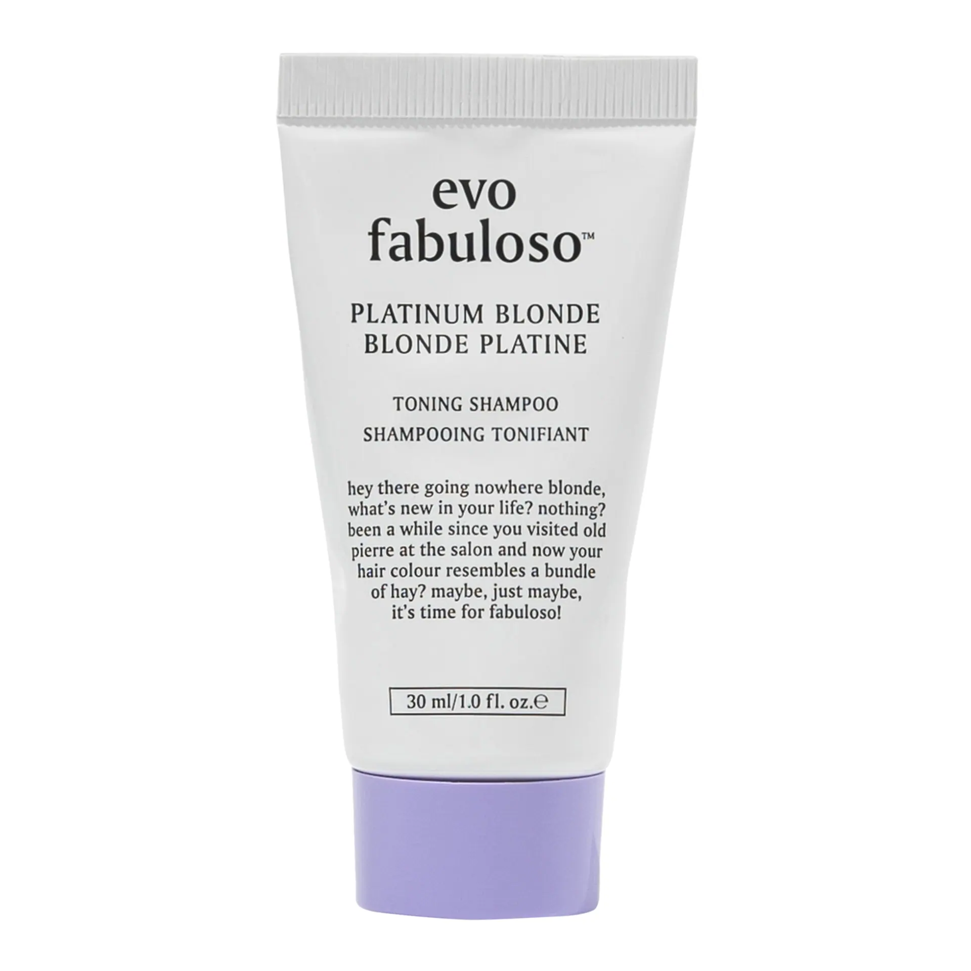 evo Fabuloso Platinum Blonde Toning Shampoo 30ml