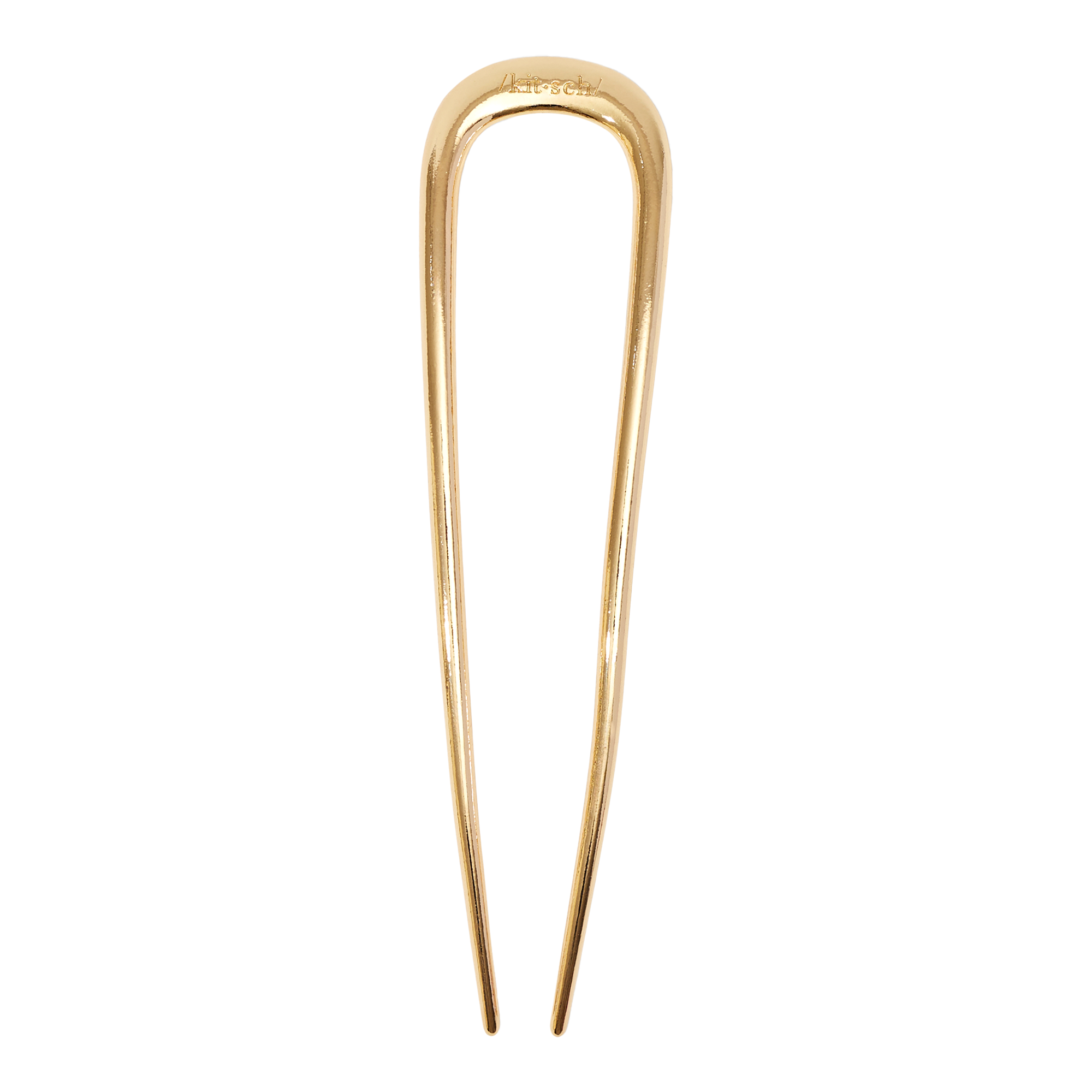 Kitsch Metal French Hair Pin - Gold