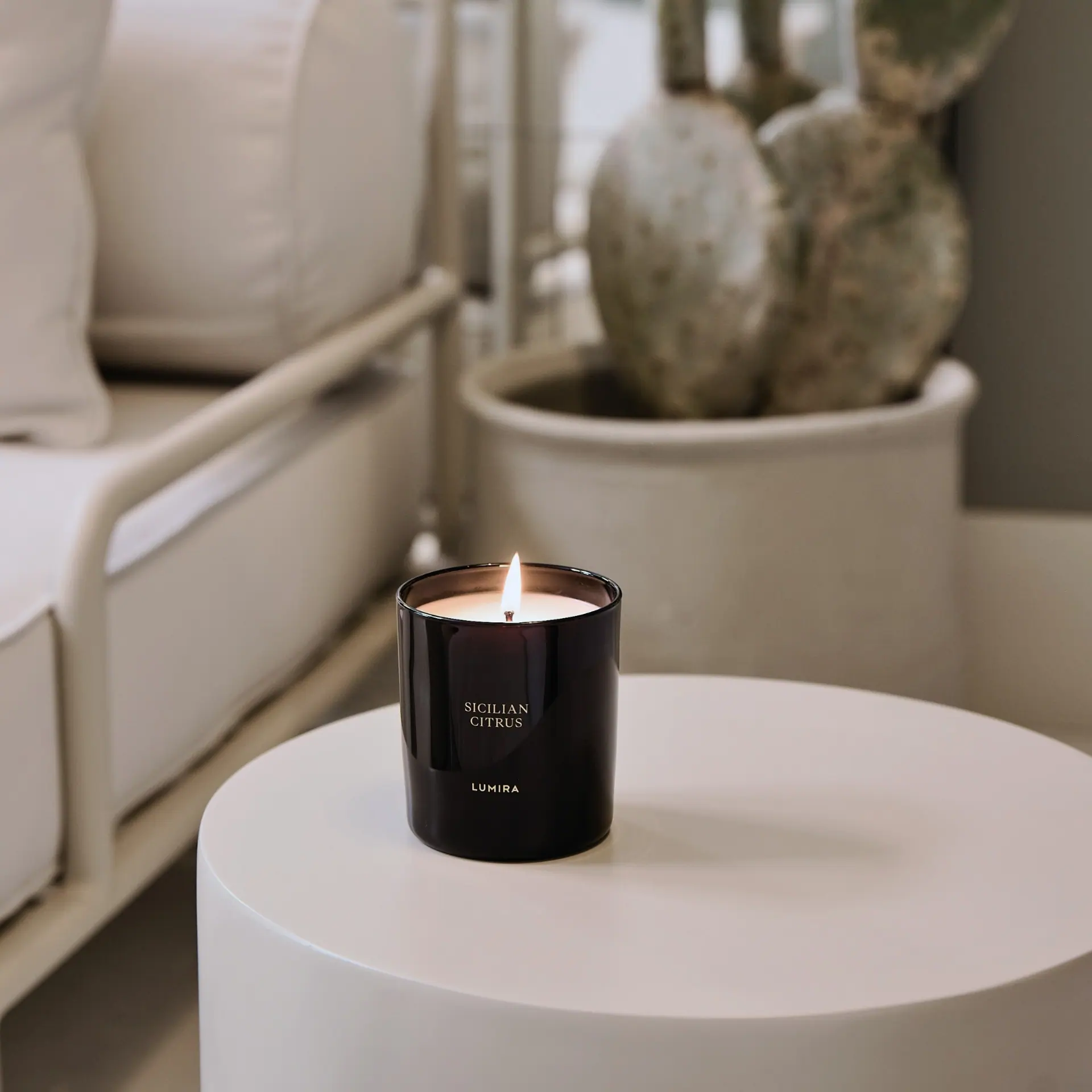 Lumira Glass Candle - Sicilian Citrus Large
