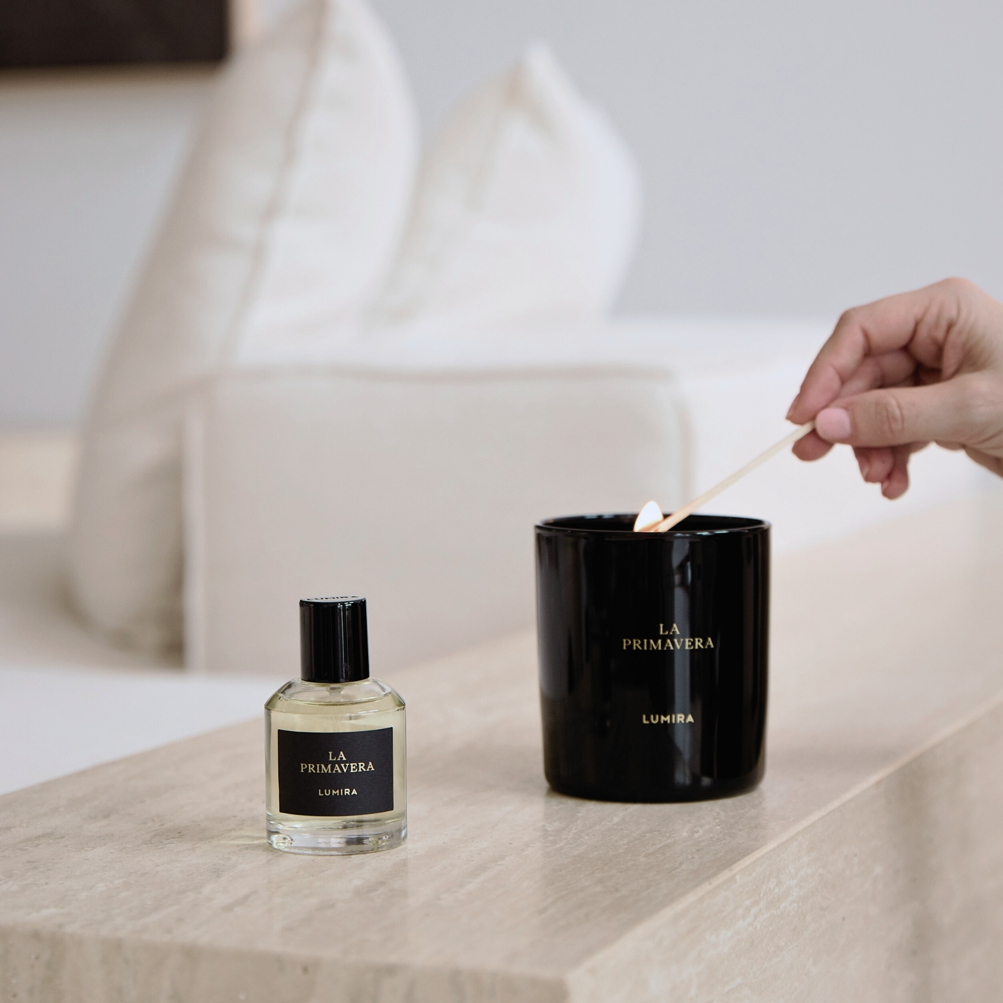 Lumira Glass Candle La Primavera 300g