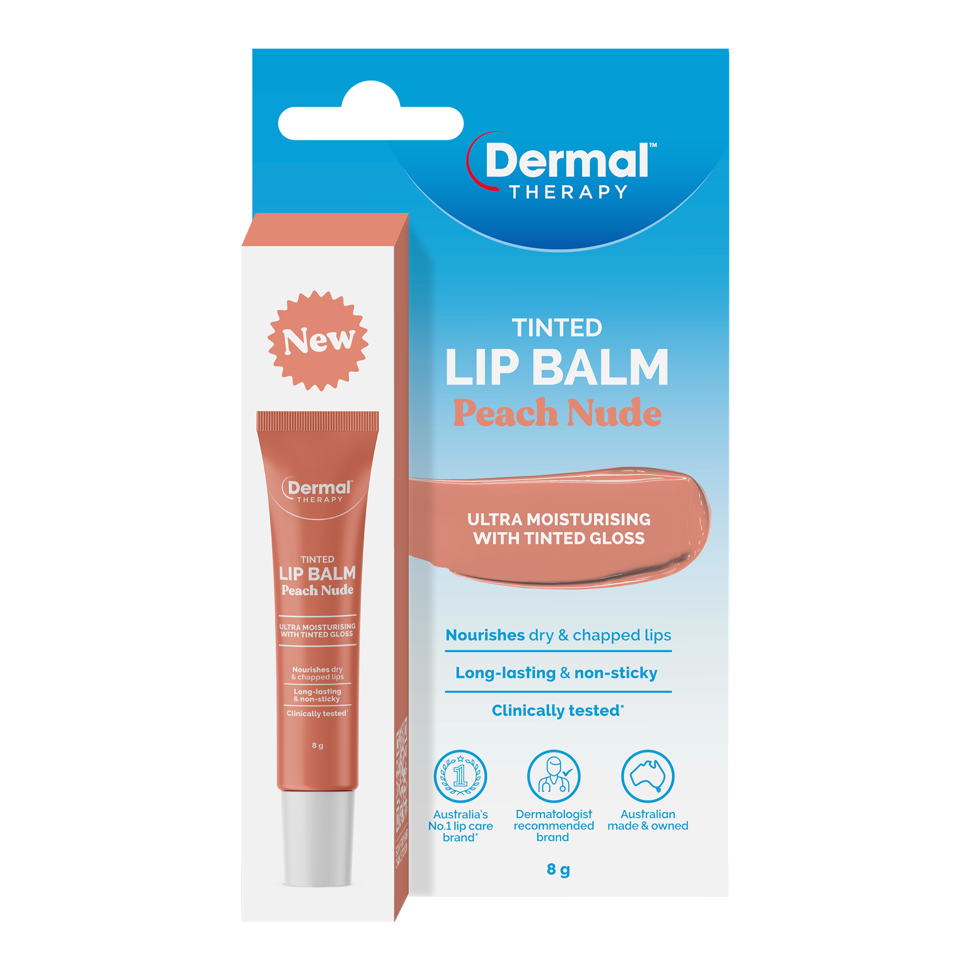 Dermal Therapy Tinted Lip Balm - Peach Nude