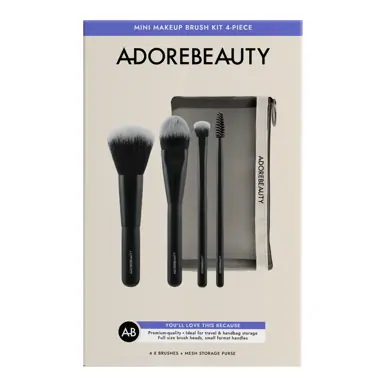 Adore Beauty Mini Makeup Brush Kit 4-Piece