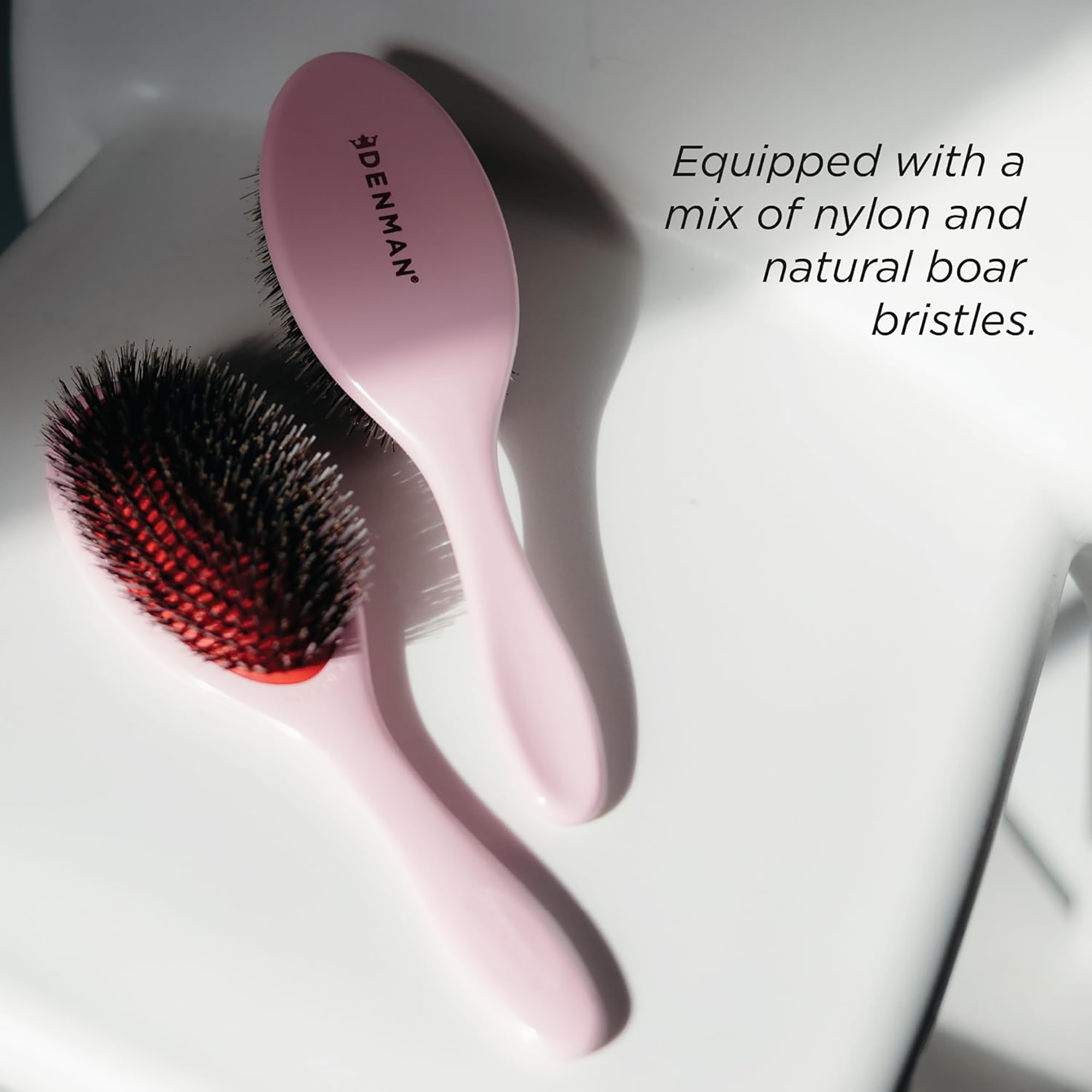 Denman D81M Pastel Pink Style & Shine Brush