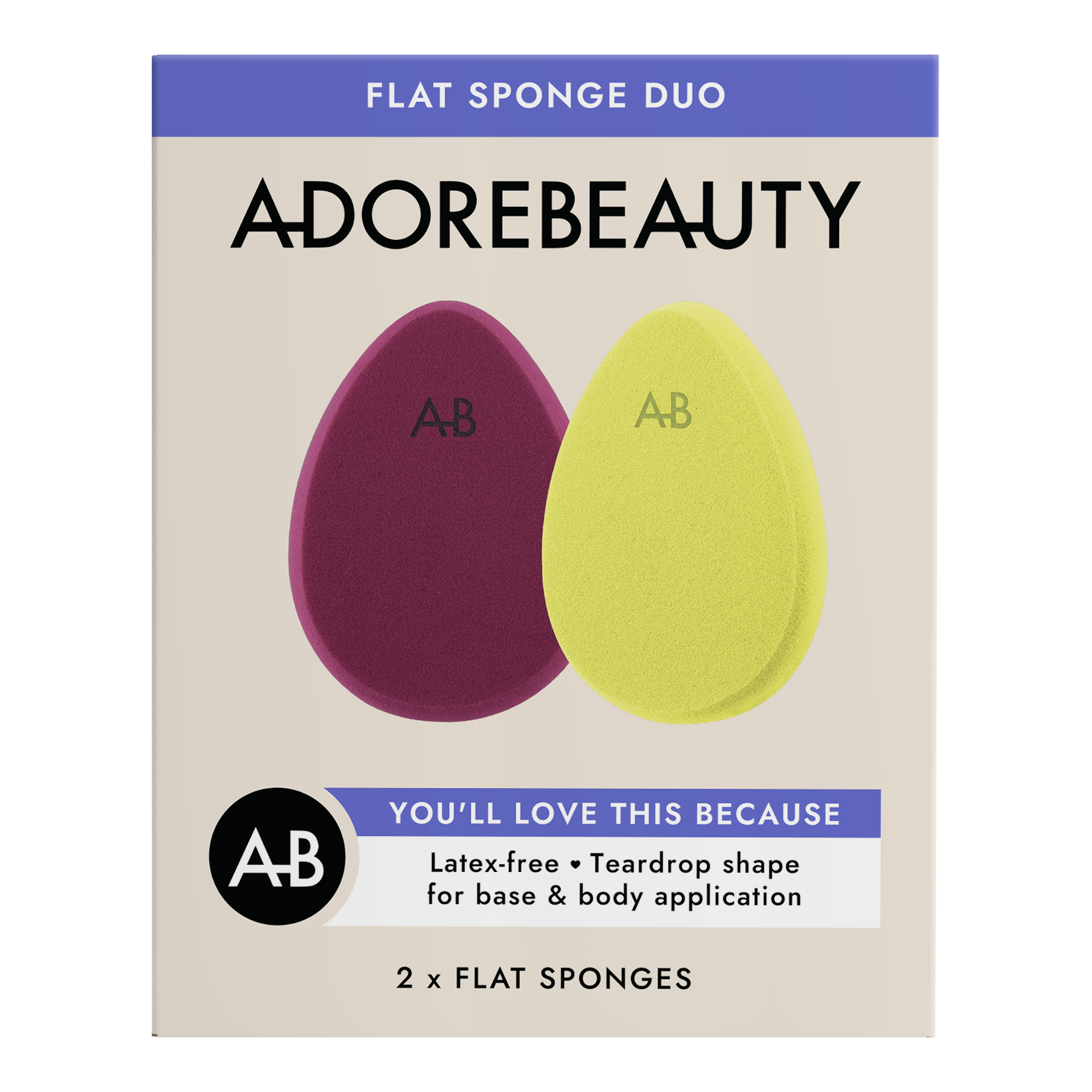 Adore Beauty Flat Sponge Duo